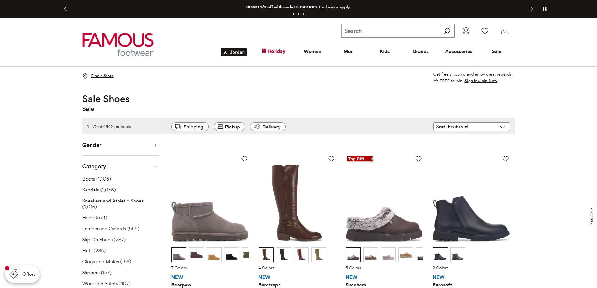 Famous Footwear promo code